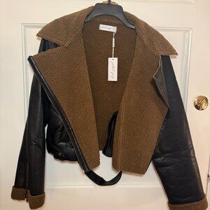 Petal and Pup Faux Leather Jacket with Sherpa lining, Brand new w tags! XL